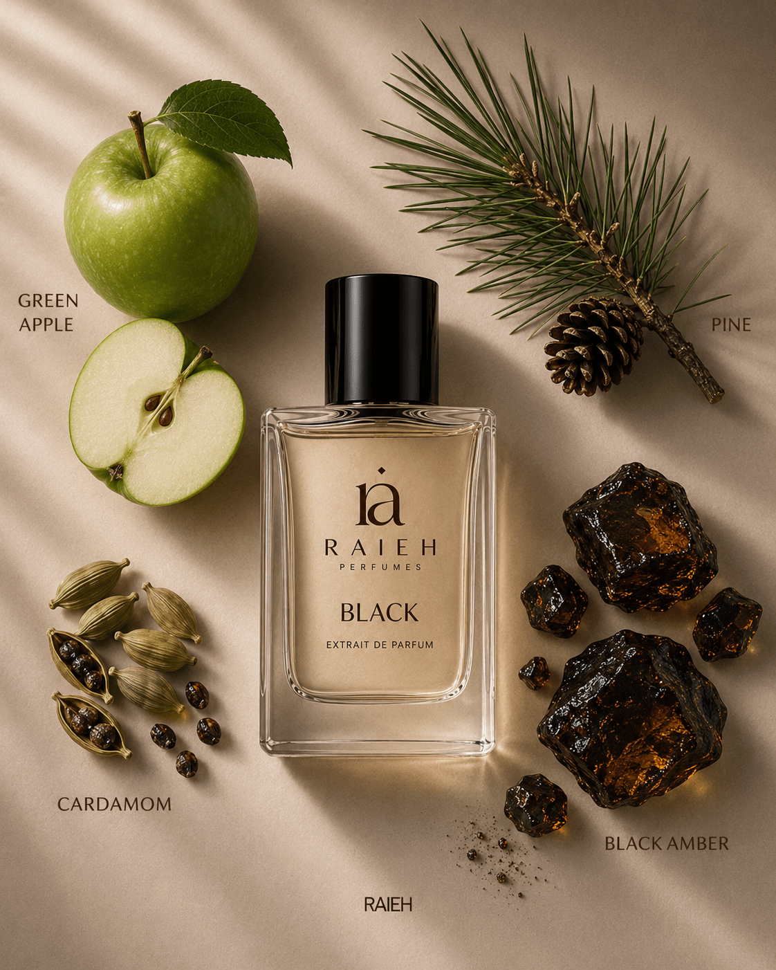 Black - Fresh • Spicy • Woody - RAIEHPERFUMES